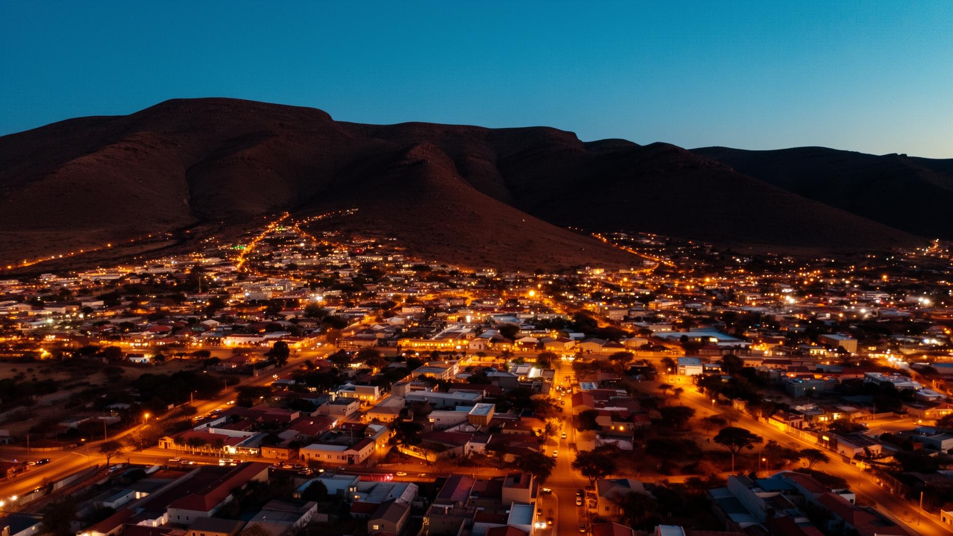 Windhoek, Namibia at dusk
